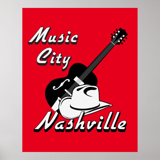 Póster Nashville. Ciudad de la música (Frente)