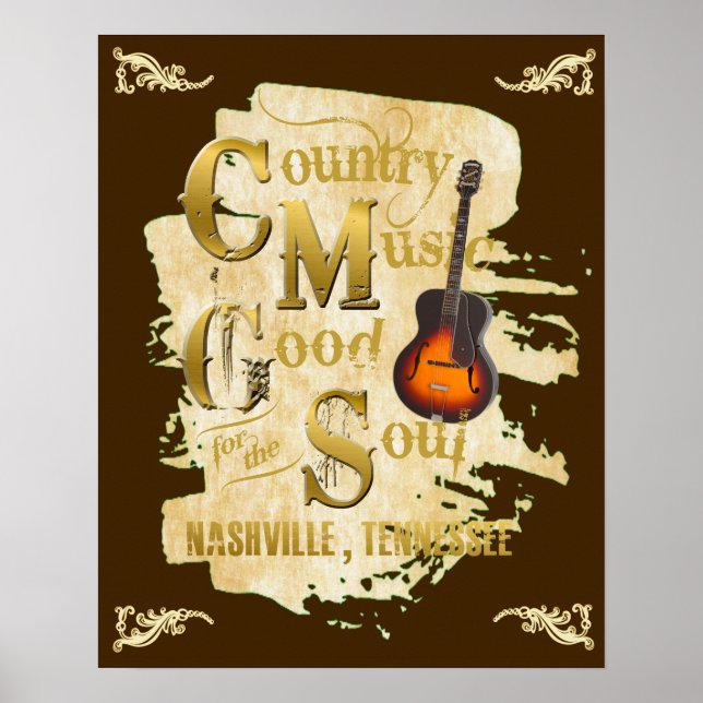 Póster Nashville Country Music Good for Soul Poster (Frente)