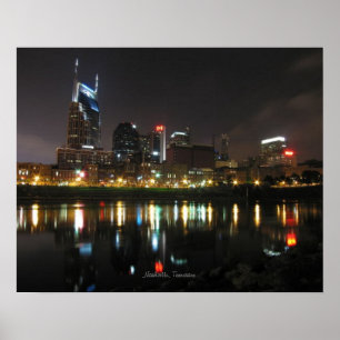 Póster Nashville de noche