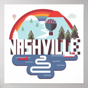 Póster Nashville En Diseño