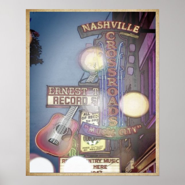 Póster Nashville Music City Poster (Frente)