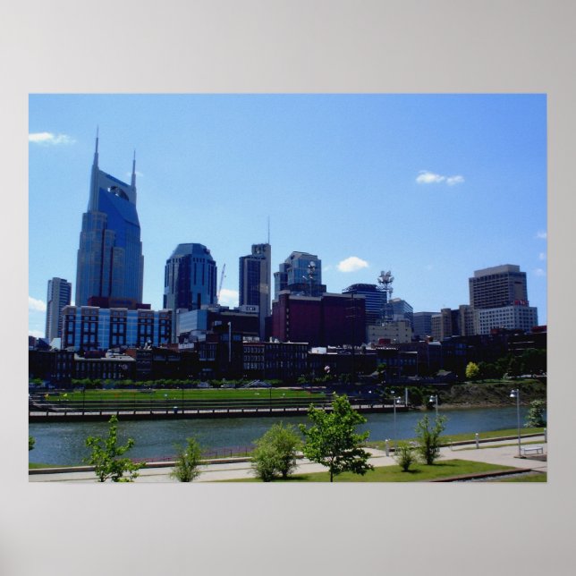 Póster Nashville Skyline - Nashville, Tennessee (Frente)