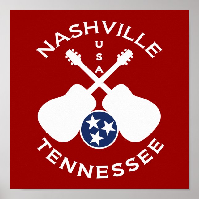 Póster Nashville, Tennessee EE. UU. (Frente)