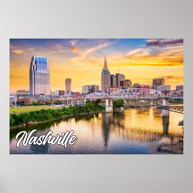 Póster Nashville, Tennessee, EE. UU. (Frente)