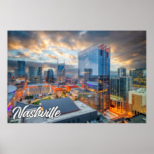 Póster Nashville, Tennessee, Estados Unidos