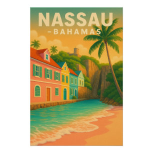 Póster Nassau, Bahamas – Viaje vintage  2026