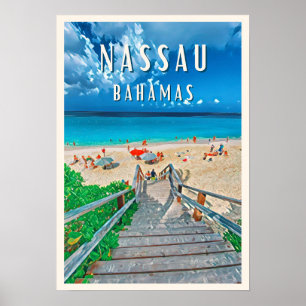 Póster Nassau: L'île paradisiaque des Bahamas