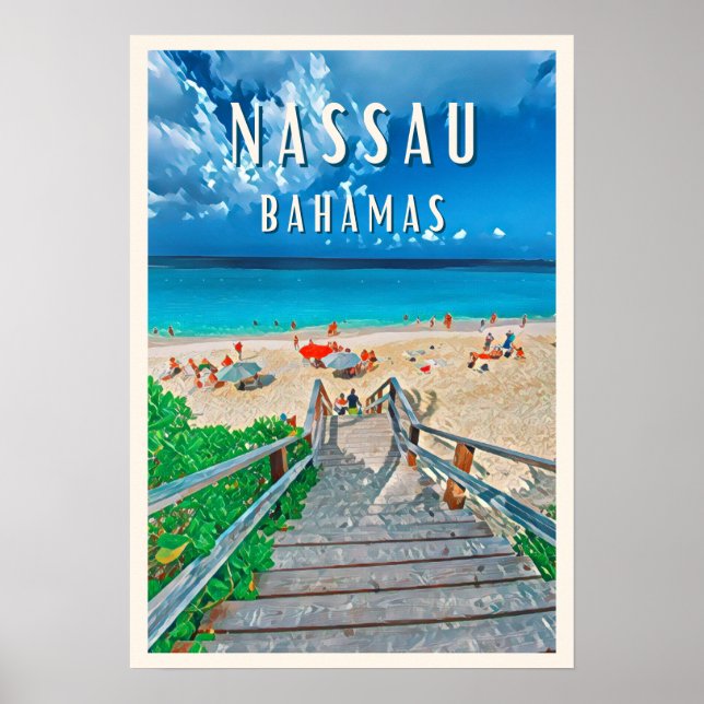 Póster Nassau: L'île paradisiaque des Bahamas (Frente)