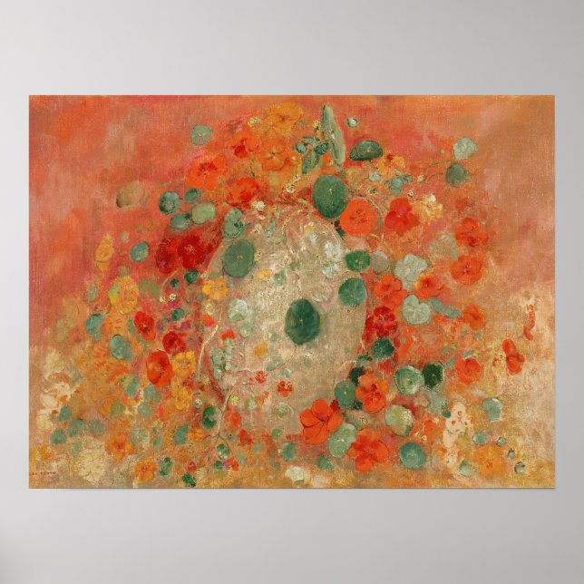 Póster Nasturtios de Odilon Redon (Frente)