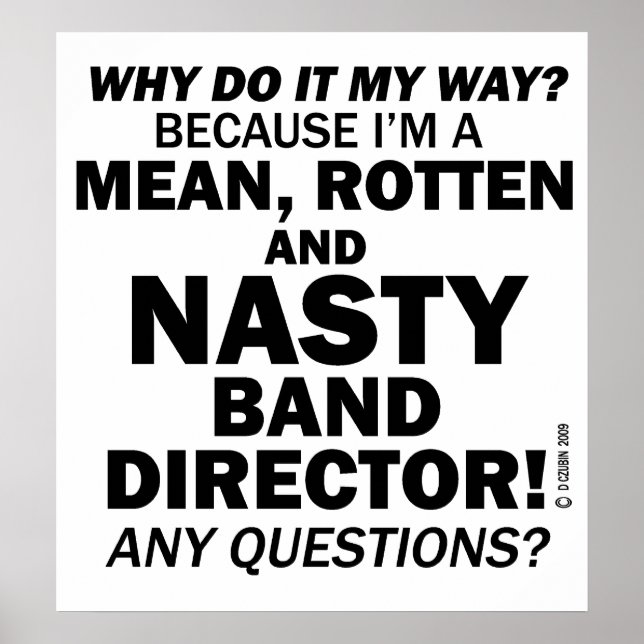 Póster Nasty Band Director (Frente)