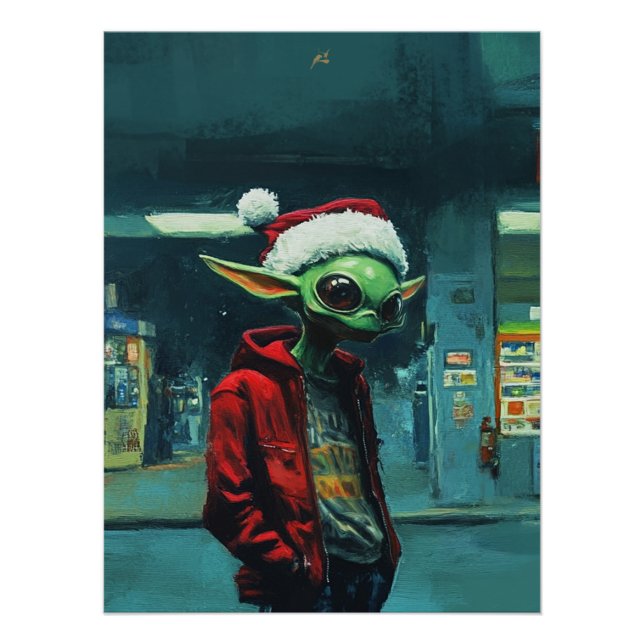 Póster Natal Alien (Anverso)