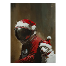 Póster Natal Astronauta