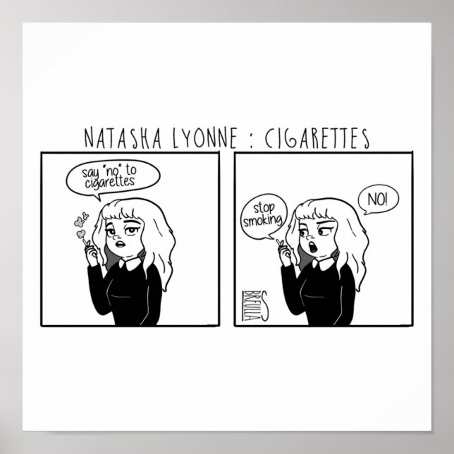 Póster Natasha Lyonne fumando (Frente)