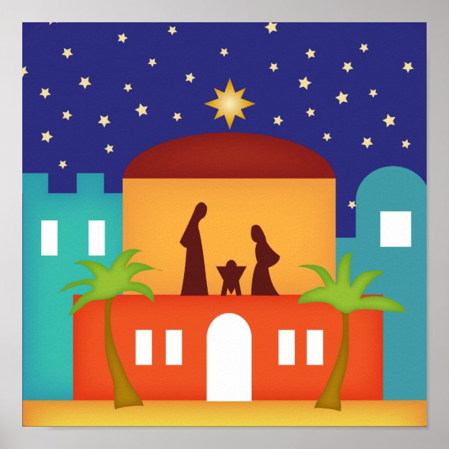 Póster Natividad de la estrella sobre los Navidades de Be (Frente)