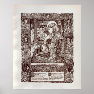 Póster Natividad de Navidad Art Nouveau (1898)