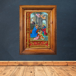 Póster Natividad de Navidades cristianos medievales