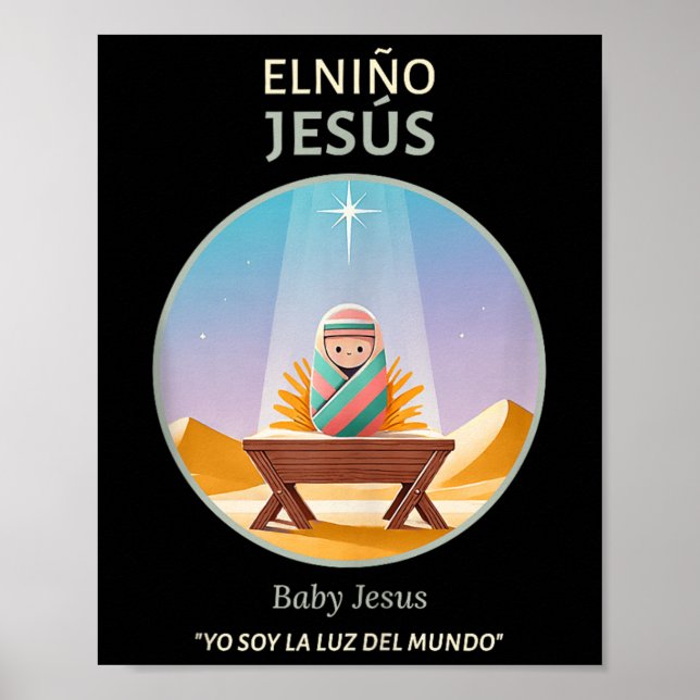 Póster Natividad del Niño Jesús - Luz Del Mundo _ El Niño (Frente)