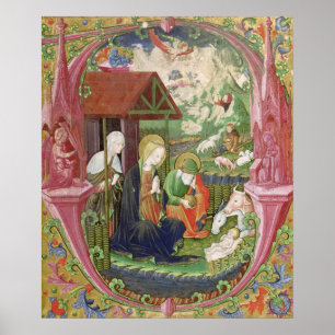 Póster Natividad, escuela del norte de Italia
