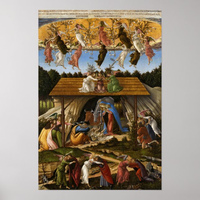 Póster Natividad mística, 1500 por Sandro Botticelli (Frente)