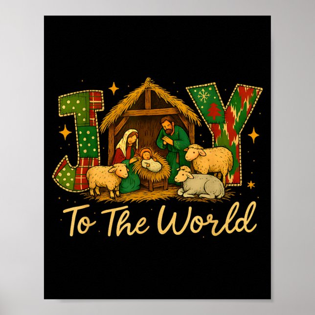 Póster Nativity Scene Joy To The World – Christmas Faith  (Frente)