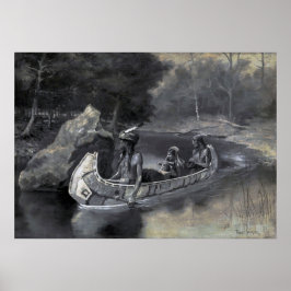 Póster Nativo Americano: Historia de Hiawatha Guerrero y 