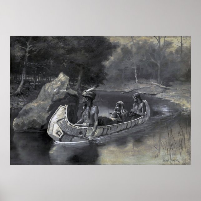 Póster Nativo Americano: Historia de Hiawatha Guerrero y  (Frente)