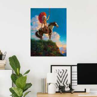 Póster Nativo Americano: Jefa de tribu, Indio Americano