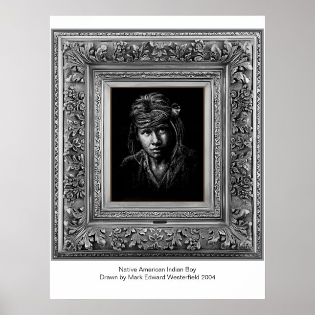 Póster Nativo indígena americano. (Frente)