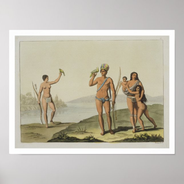 Póster Nativos de Guyana (color litho) (Frente)