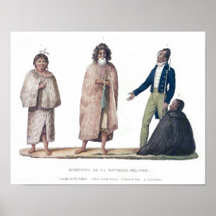 Póster Nativos de Nueva Zelanda