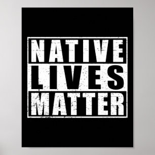 Póster Nativos vive Nativos Indígenas Nativos Estadounide