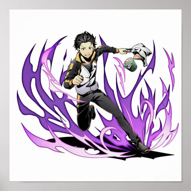 Póster Natsuki Subaru ReZERO comienza la vida en otra W (Frente)