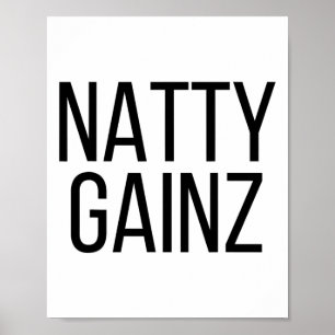 Póster Natty Gainz Gimnasio Sin Esteroides Y Camiseta De 