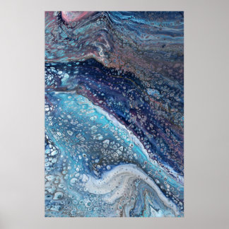 Póster Natural Attraction 2 Blue Geode Abstract Print