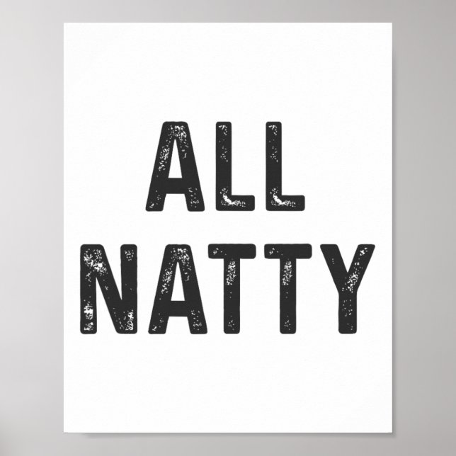 Póster Natural Bodybuilding Funny Body Builder All Natty  (Frente)