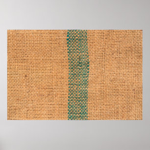 Póster Natural sackcloth brown color textured and backgro