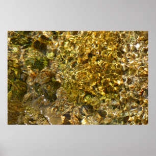 Póster Naturaleza abstracta de las aguas del río Kaweah