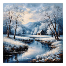 Naturaleza acogedora de montaña invernal para deco