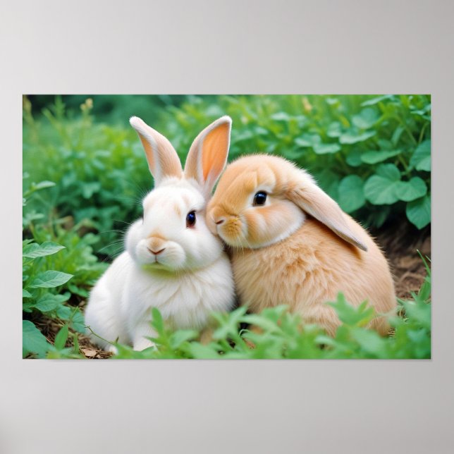 Póster Naturaleza animal de conejo (Frente)