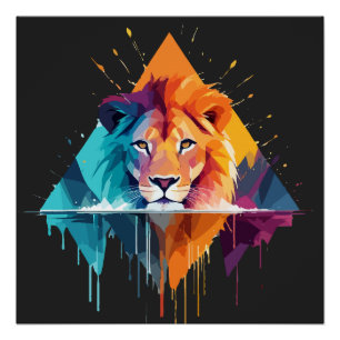 Póster Naturaleza animal de la vida salvaje de los leones