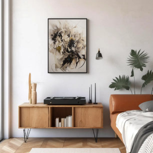 Póster Naturaleza blanda de la floral neutra