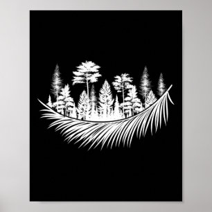Póster Naturaleza Bosque Plantas Árboles Camping Senderis