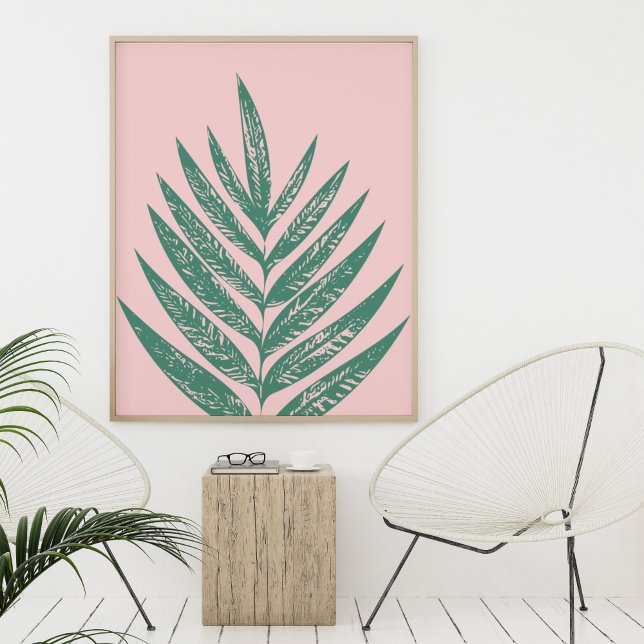 Póster Naturaleza botánica Ilustracion tropical verde ros (Subido por el creador)