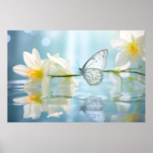 Póster Naturaleza de la flor de mariposa Serene Tranquilo