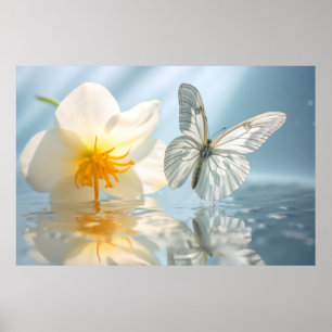 Póster Naturaleza de la flor de mariposa Serene Tranquilo