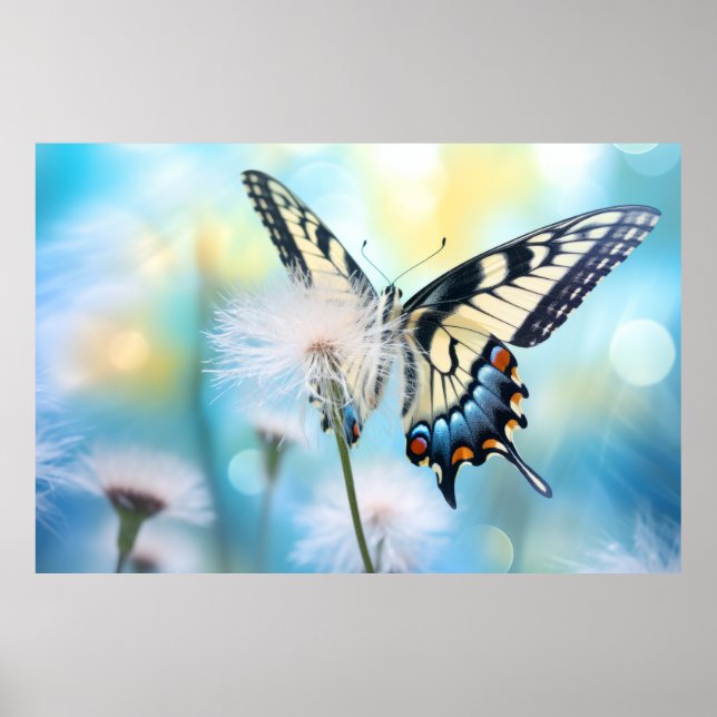 Póster Naturaleza de la flor de mariposa Serene Tranquilo (Frente)