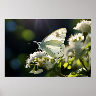 Póster Naturaleza de la flor de mariposa Serene Tranquilo
