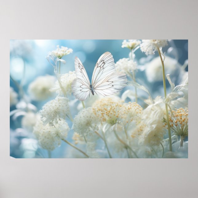 Póster Naturaleza de la flor de mariposa Serene Tranquilo (Frente)