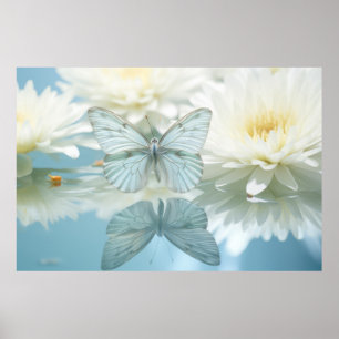 Póster Naturaleza de la flor de mariposa Serene Tranquilo