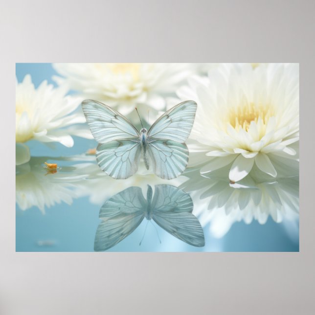 Póster Naturaleza de la flor de mariposa Serene Tranquilo (Frente)